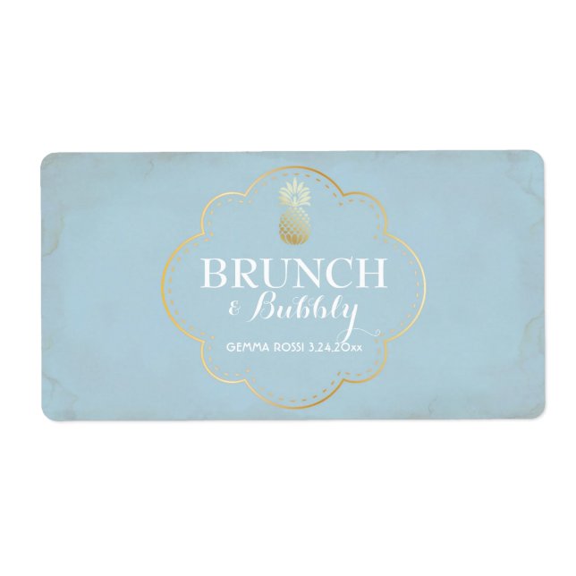 Bridal or Baby Shower Mini Champagne Label (Front)