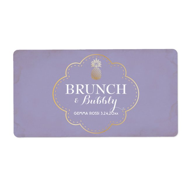 Bridal or Baby Shower Mini Champagne Label (Front)