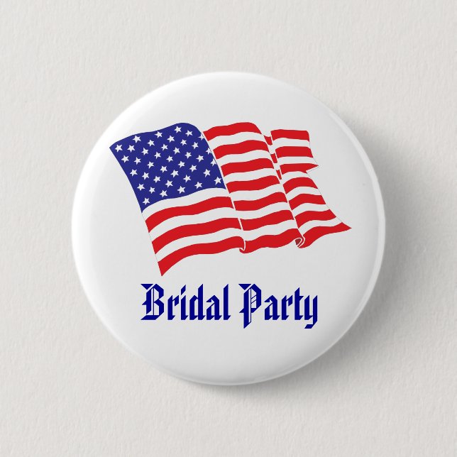 Bridal Party 2 Inch Round Button (Front)