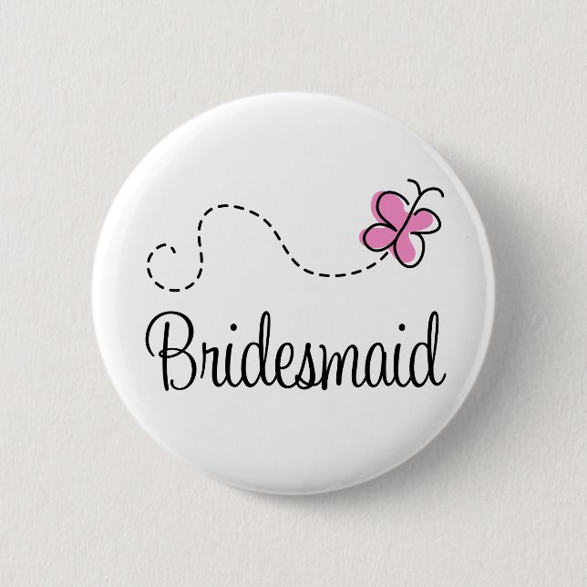 Bridal Party Bridesmaid Button (Front)