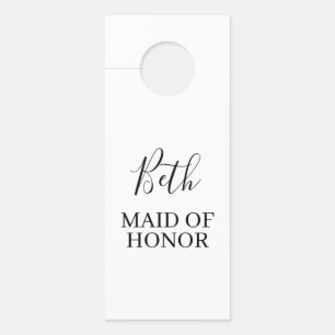 Bridal Party Bridesmaid Dress Day of Organizer  Door Hanger