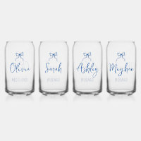 Bridal Party bridesmaid quirky bow custom name