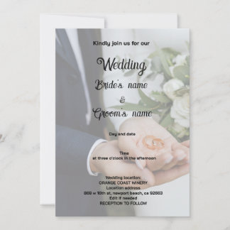 Bridal party celebration  invitation