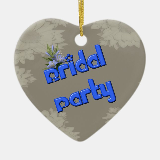 Bridal Party Customizable Wedding Ornament (Front)