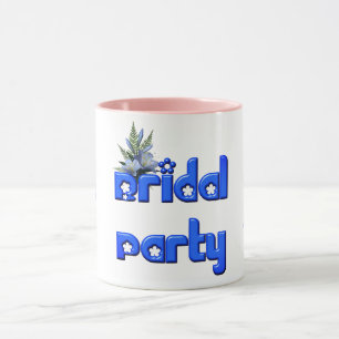Bridal Party Cute Personalized Wedding Blue Mug