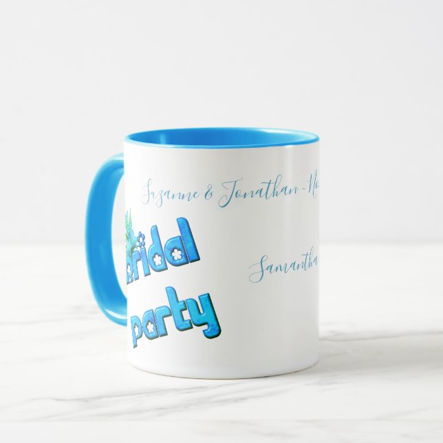 Bridal Party Cute Personalized Wedding  Mug (Front Left)