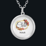Bridal Party Gifts, I Do Crew, Sunflowers, Roses Silver Plated Necklace<br><div class="desc">The Bridal party "I Do Crew" gift silver plated necklace or locket.  Show your friends and family what a special part of your big day they really are. Personalize the necklace with her name or leave the name part blank.</div>