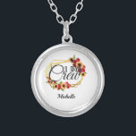 Bridal Party Gifts, I Do Crew, Sunflowers, Roses Silver Plated Necklace<br><div class="desc">The Bridal party "I Do Crew" gift silver plated necklace or locket.  Show your friends and family what a special part of your big day they really are. Personalize the necklace with her name or leave the name part blank.</div>