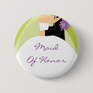 Bridal Party Maid Of Honour Button / Pin
