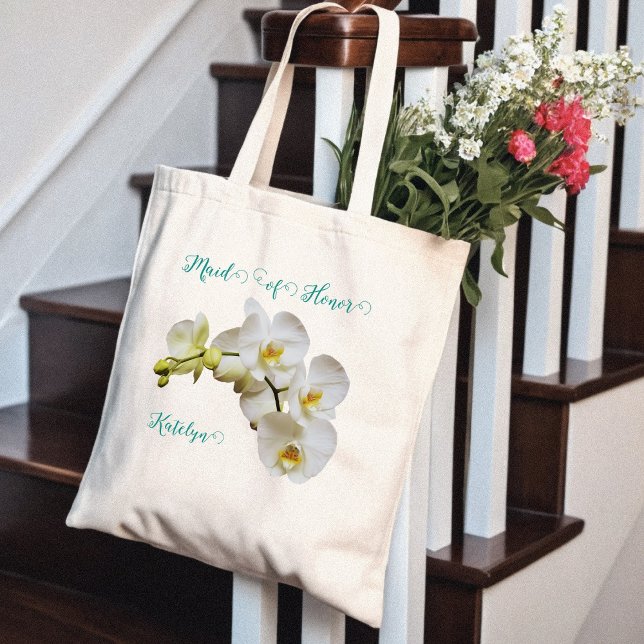 Bridal Party Orchids Wedding Gift Tote Bag (Creator Uploaded)