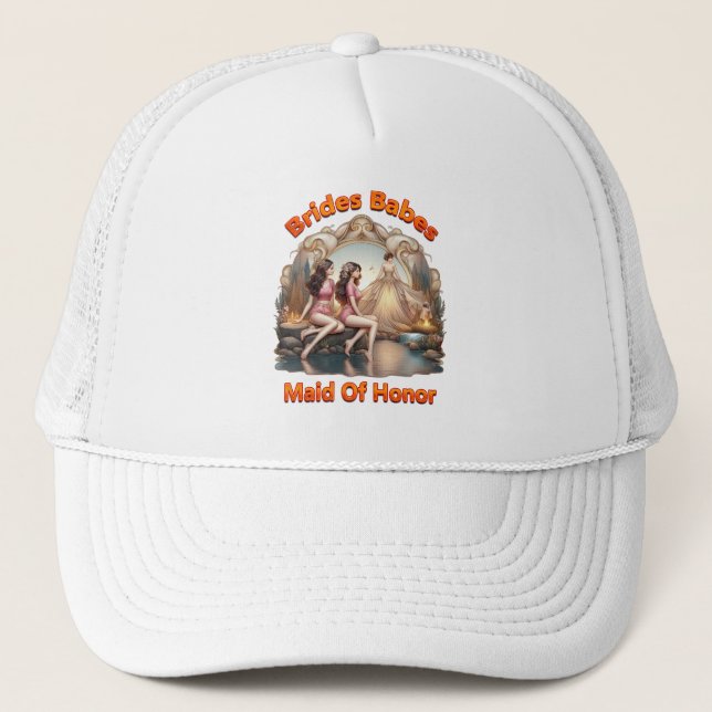 Bridal Party party with the girls in style Trucker Hat (Front)