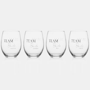 Bridal Party Personalized  Stemless Wine Glass