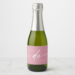 Bridal Party Proposal   Blush Pink Mini Sparkling Wine Label