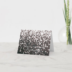 Bridal Party Thank You Card - Sparkling Black