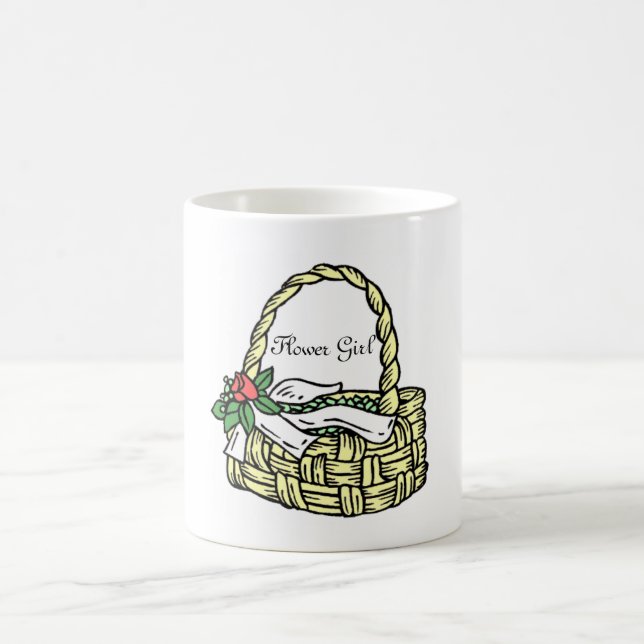 Bridal Party Wedding Flower Girl Basket Mug Gift (Center)