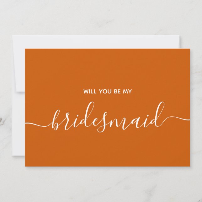 Bridal Party Will You Be My Bridesmaid Proposal Invitation (Front)