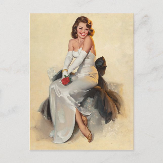 Bridal PinUp Postcard (Front)