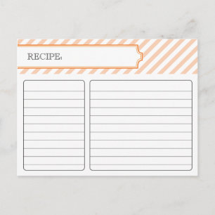 Bridal Recipe Card - Orange
