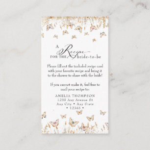 Bridal Recipe Request Enclosure Card