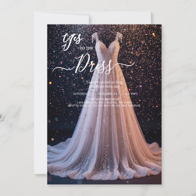 Bridal Say Yes to the Dress Invitation (Front)
