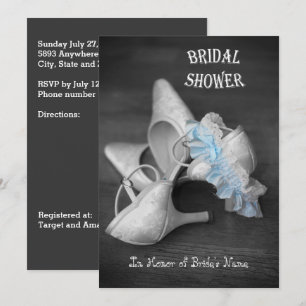 Bridal Shoes and Garter Belt Bridal Shower Invite