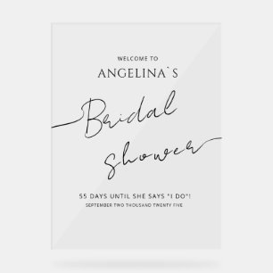 Bridal shower Acrylic Sign WELCOME