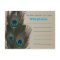 Bridal Shower Advice Post Cards - Peacock feathers