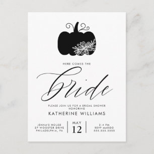 BRIDAL SHOWER Autumn Pumpkin Postcard
