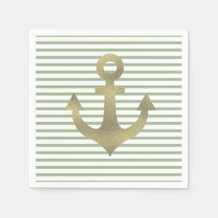 Bridal Shower Bachelorette Party Nautical Anchor Napkin
