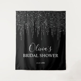 Bridal Shower Backdrop - Night & String Lights Tapestry