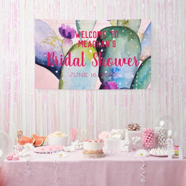 Bridal Shower Banner | Bohemian Glam Cactus Fiesta (Party)
