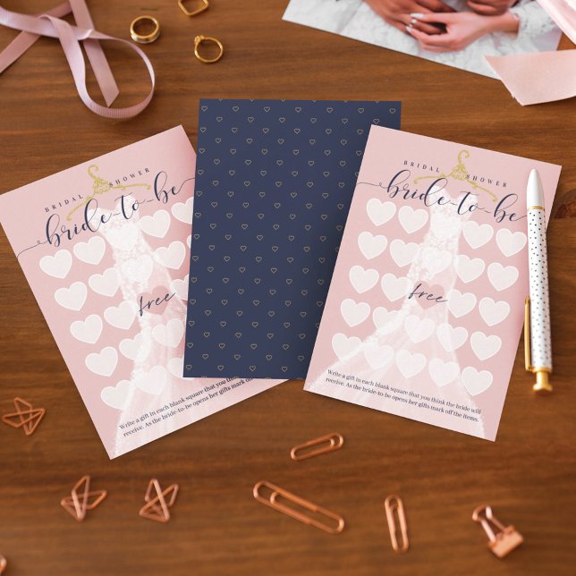 Bridal Shower Bingo Chic Wedding Dress Shower Game Invitation (Bridal Shower Bingo Chic Wedding Dress Shower Game Invitation)