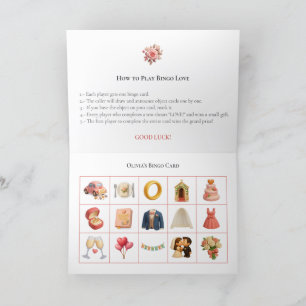 Bridal Shower Bingo Game Board2. Fun Party Holiday Card
