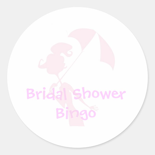 Bridal Shower Bingo Stickers (Front)