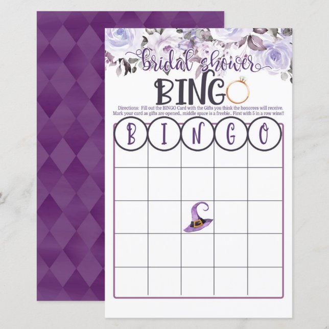 Bridal Shower BINGO This Witch is Getting Hitched (Front/Back)
