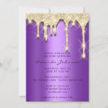 Bridal Shower Birthday 16th Gold 3D Purple Invitation<br><div class="desc">Step into a celebration of elegance and enchantment with the "Bridal Shower Birthday 16th Gold 3D Purple Invitation." This invitation is a masterpiece of design, blending luxurious purple hues with striking gold accents to create an unforgettable announcement for your special occasion. The invitation features a rich, deep purple background, imbued...</div>