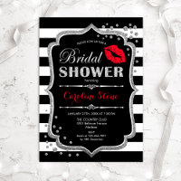 Bridal Shower - Black Red Silver