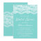 Bridal Shower Blue Elegant Lace Pattern