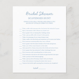 Bridal Shower Blue Scavenger Hunt