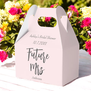 Bridal Shower Blush Pink Future Mrs Favour Box