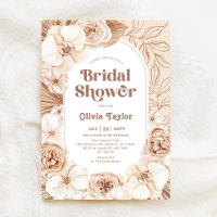 Bridal Shower Boho Floral Mocha