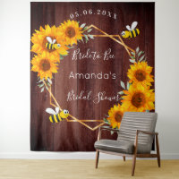Bridal Shower Bride to bee sunflowers rustic wood