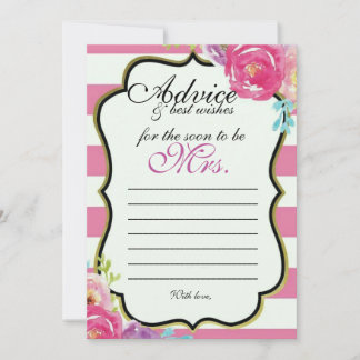 Bridal Shower Brunch Advice card