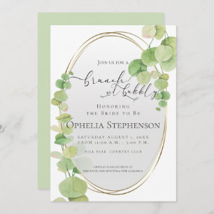 BRIDAL SHOWER   Brunch and Bubbly Eucalyptus Invitation