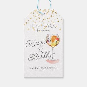 Bridal Shower Brunch and Bubbly Gift Tags