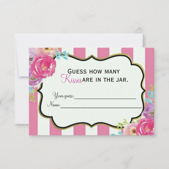 Bridal Shower Brunch game card (Front)