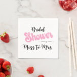 Bridal Shower brunch party napkins<br><div class="desc">Cute bridal shower party napkins for your table decor. These napkins have a pop of pink for a feminine flair. Perfect for a bridal shower party or brunch!</div>