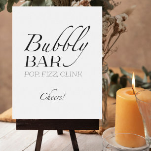 Bridal Shower Bubbly Bar Pop Fizz Clink Sign