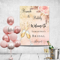 Bridal Shower bubbly brunch rose flowers welcome