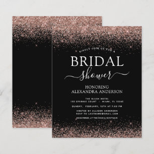 Bridal Shower Budget Glitter Rose Gold Blush Pink